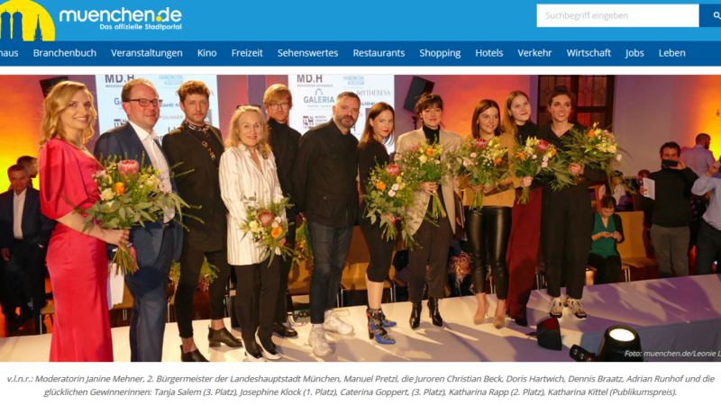 Moderation Münchner Modepreis, Bekanntgabe mit dem 2. Bürgermeister Manuel Pretzl
